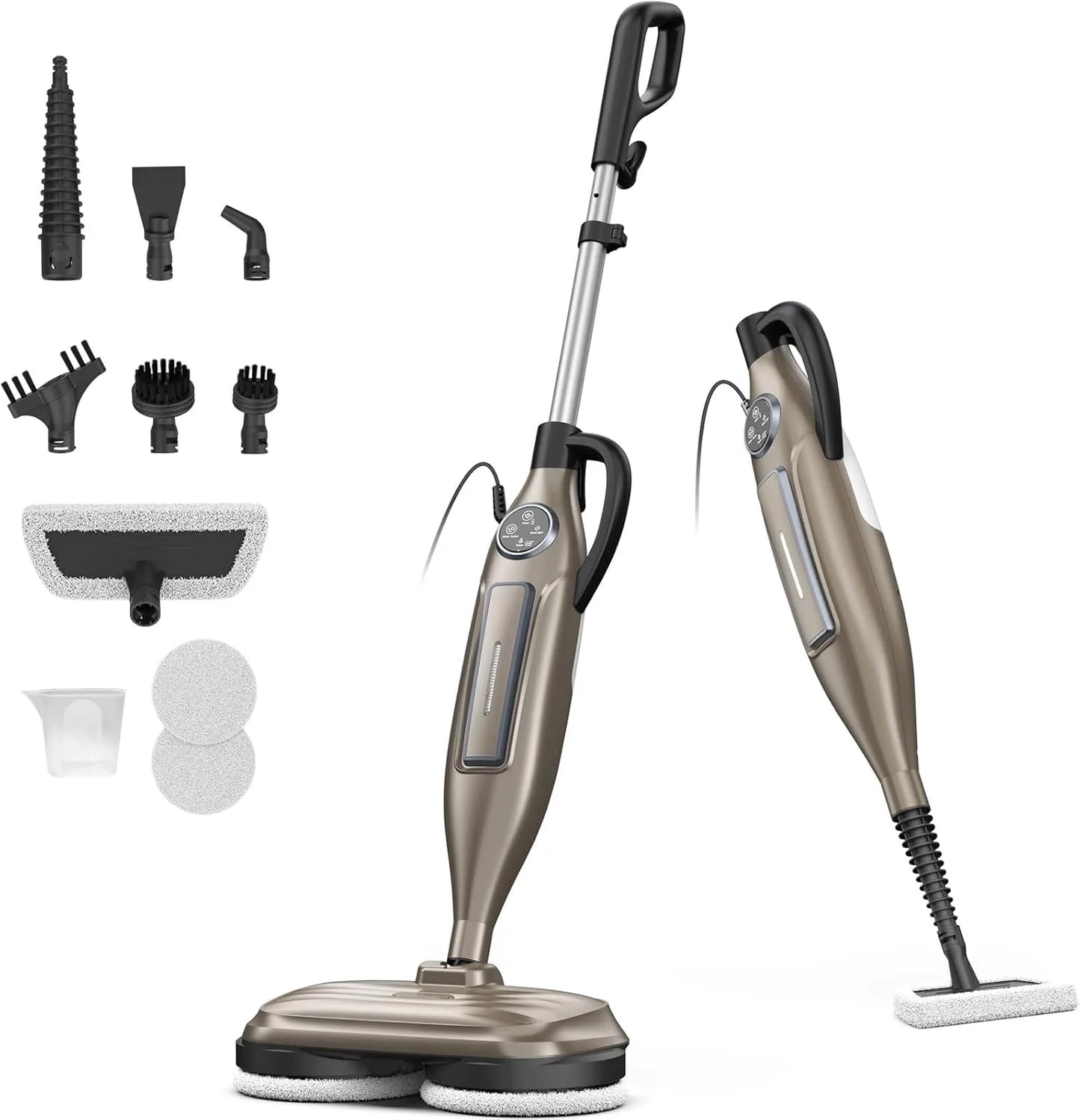 Lightweight Steam Mop Cleaner w/Rotating Mop Spin