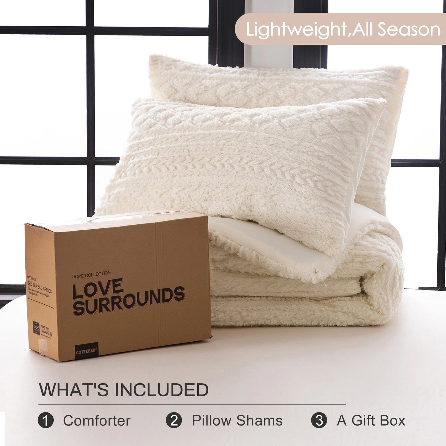 UltraSoft Fluffy Lightweight Plush Fleece Comforter Set
