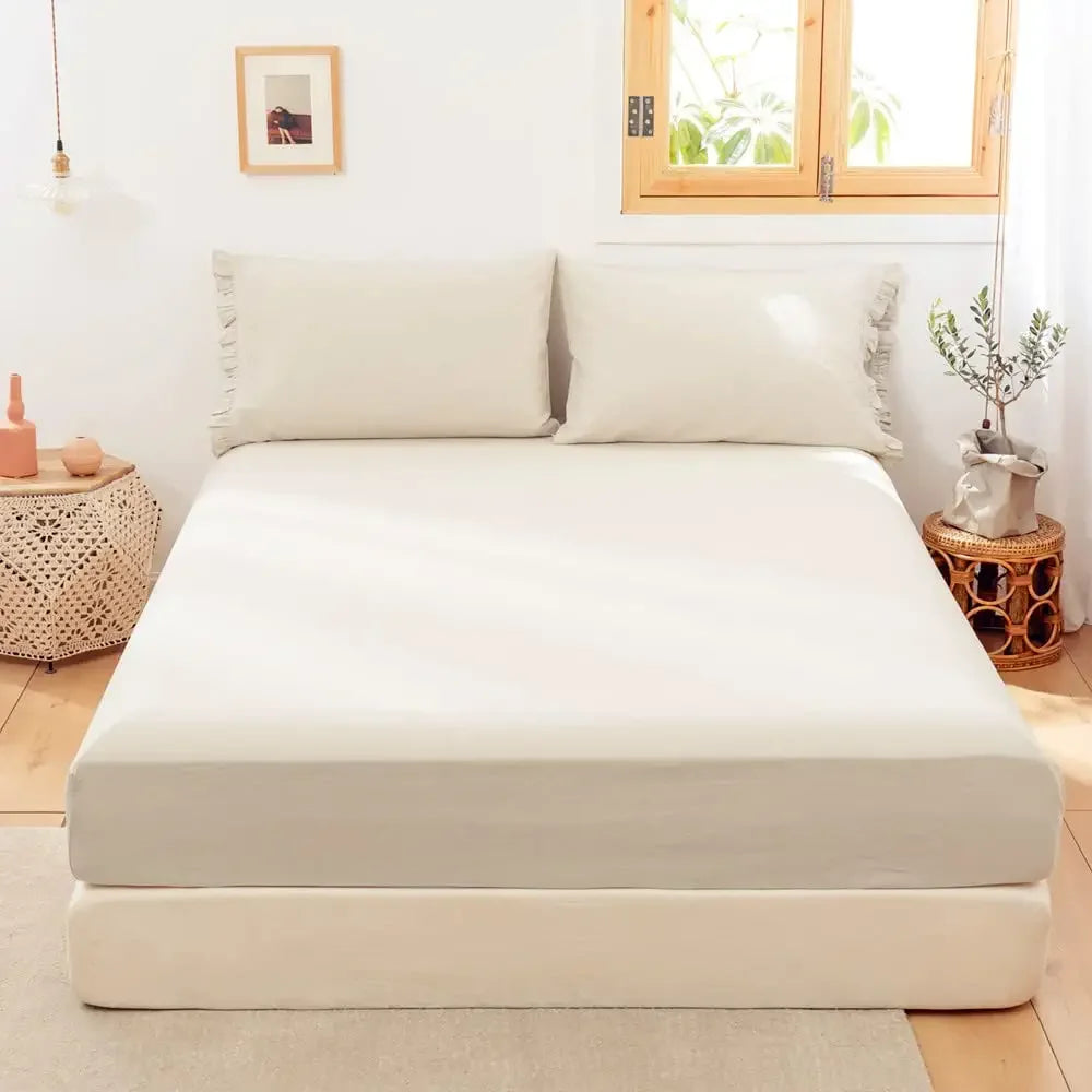 Soft Breathable Linen Fitted 1-Sheet 14"-Deep Pocket
