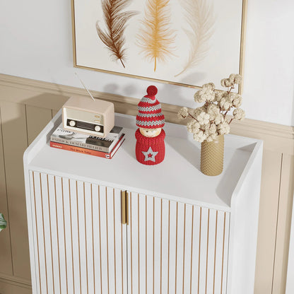 5-Tier Modern Shoe Rack Wood Storage Cabinet