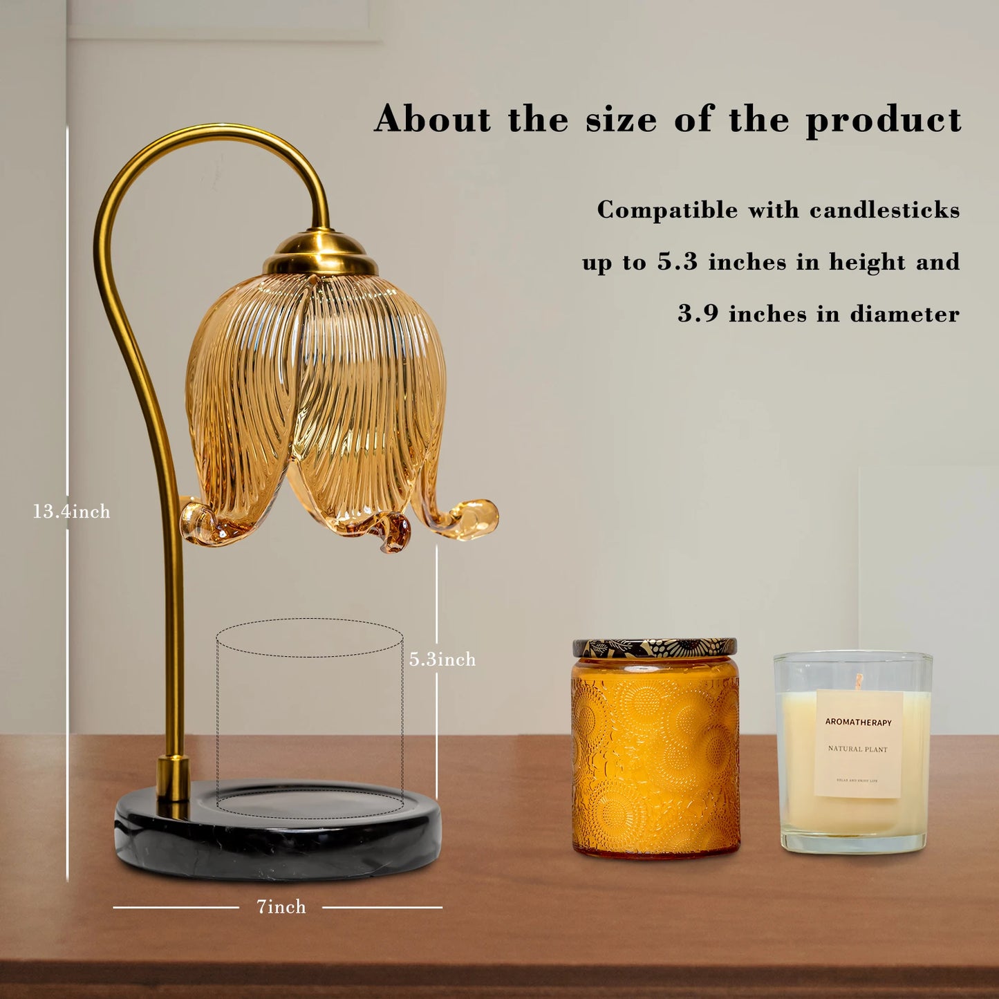Fireless Atmosphere Tulip Flower Candle Warm Lamp