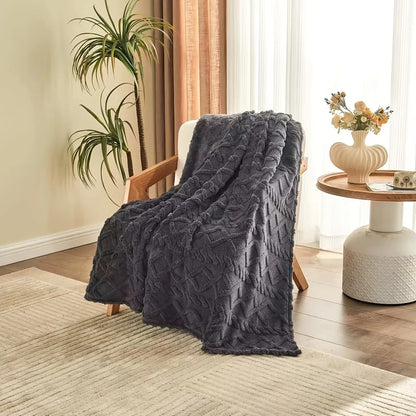 Thick Plush Fleece Blanket Soft Sherpa Throw