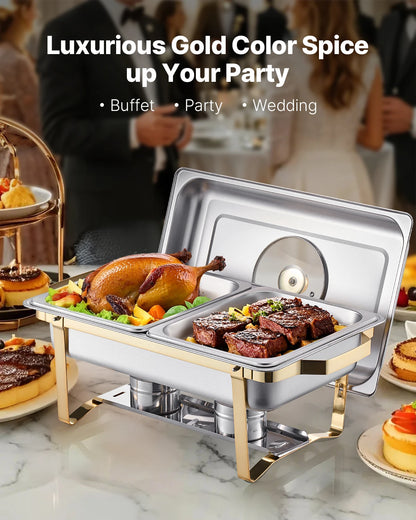 2/4-Pack Chafing Dish Buffet Set Stainless Steel