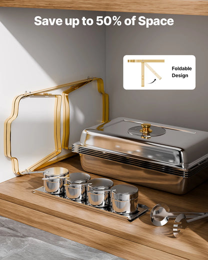 2/4-Pack Chafing Dish Buffet Set Stainless Steel