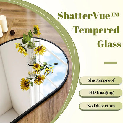 30"x40" Arch Mirror, Wall Mirror Metal Frame