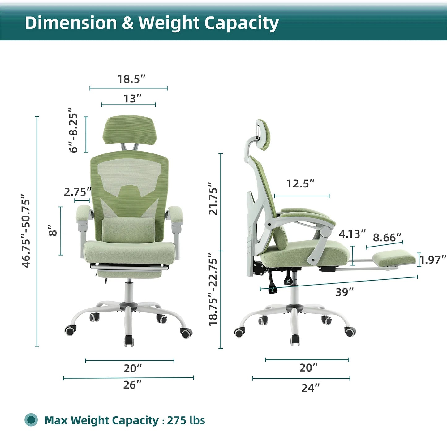 Ergonomic Swivel Reclining High Back Gaming Chair