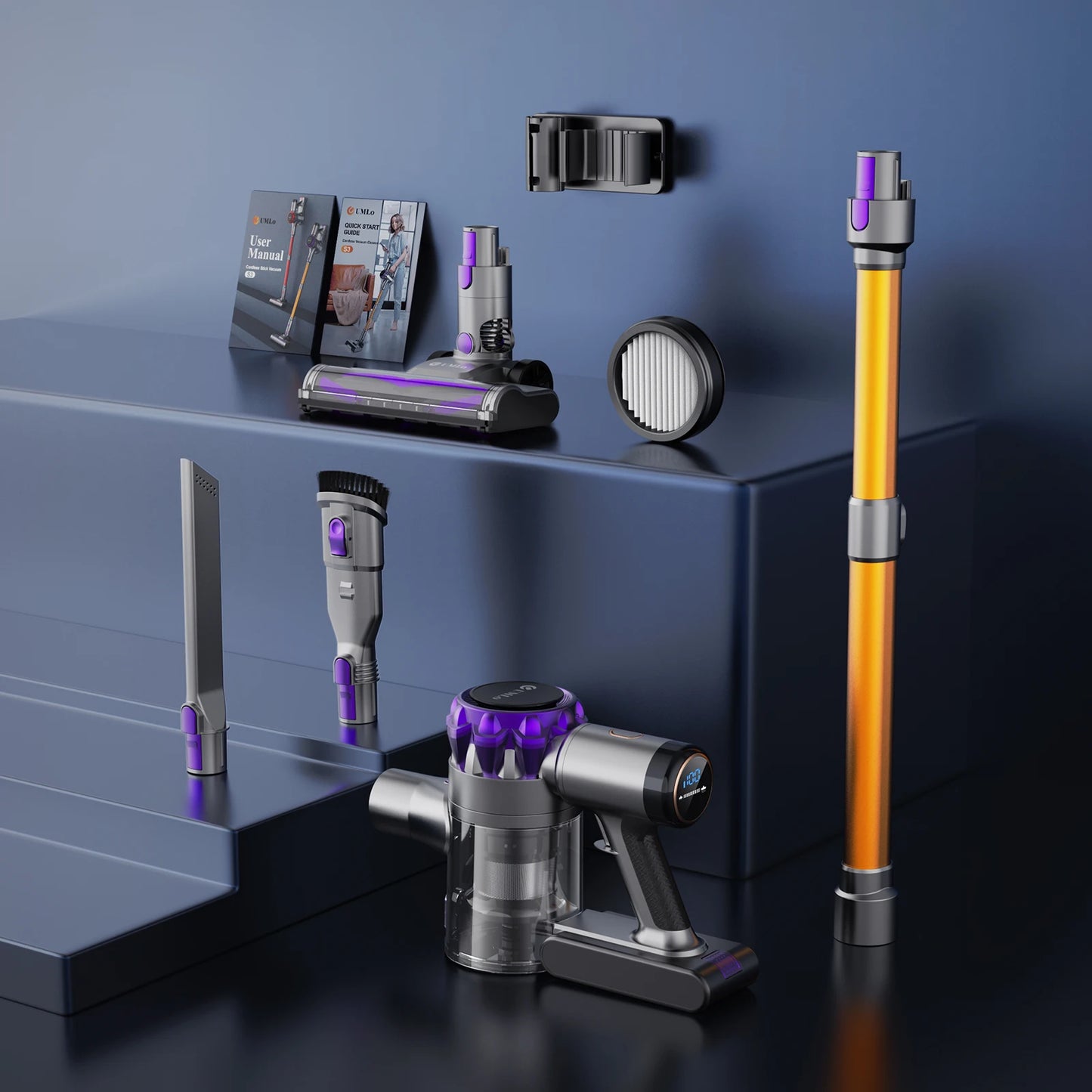 Touchscreen Pet Hair, Carpet Cordless Vacuum Cleaner,