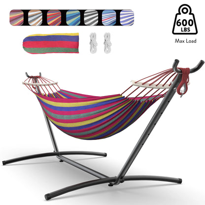 Hammock Adjustable Stand Stylish w/Storage Bag, 600lb-Capacity