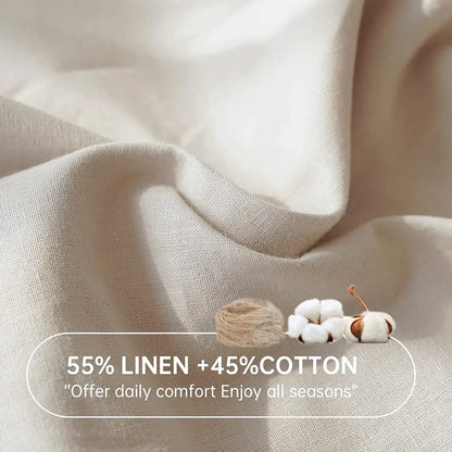 Soft Breathable Linen Fitted 1-Sheet 14"-Deep Pocket