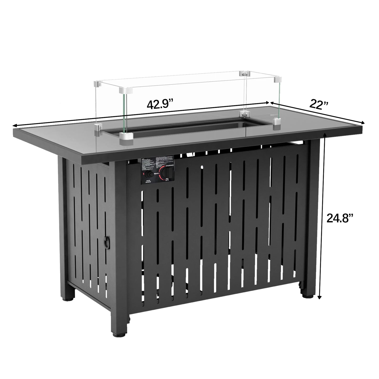 42 Inch BTU Propane Gas Pit Table