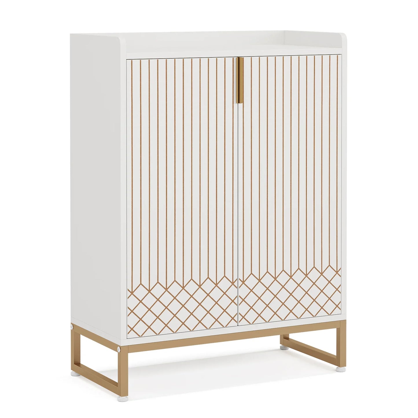 5-Tier Modern Shoe Rack Wood Storage Cabinet