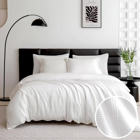 Simple & Opulence 100%-Eucalyptus Duvet Cover Breathable Silky