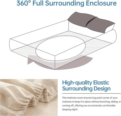 Soft Breathable Linen Fitted 1-Sheet 14"-Deep Pocket