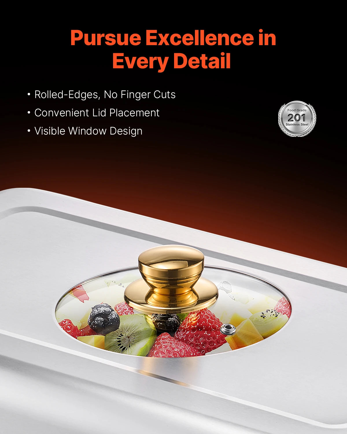 2/4-Pack Chafing Dish Buffet Set Stainless Steel