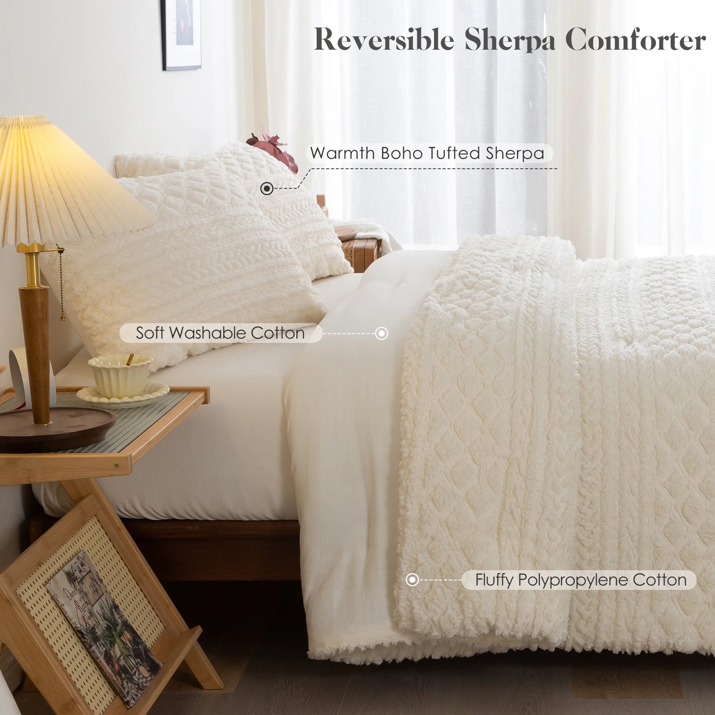 UltraSoft Fluffy Lightweight Plush Fleece Comforter Set