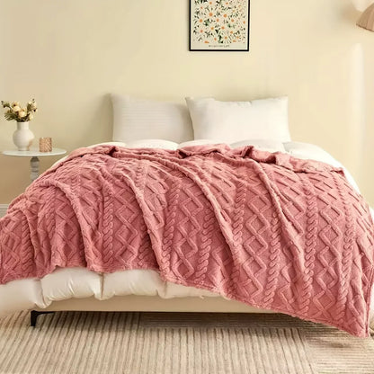Thick Plush Fleece Blanket Soft Sherpa Throw